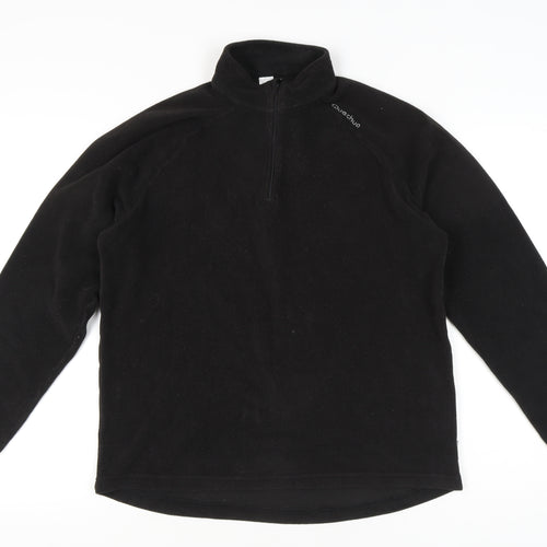 Decathlon Men’s Black Fleece Pullover Sweatshirt L High Neck