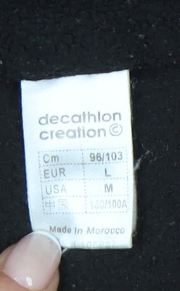 Decathlon Men’s Black Fleece Pullover Sweatshirt L High Neck