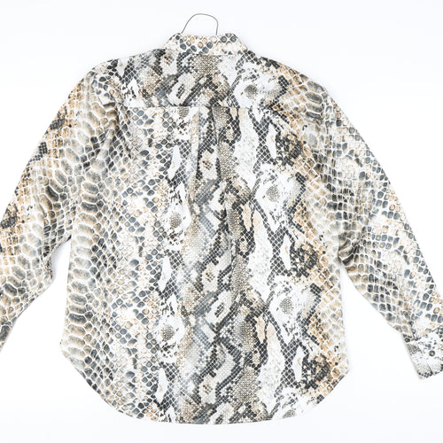 Primark Women’s Multicoloured Snake Print Button-Up Shirt XS
