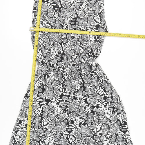 Marks and Spencer Women’s Black Paisley A-Line Dress Size 8