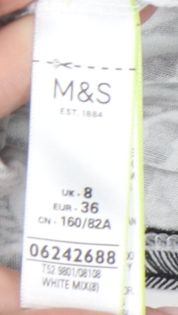 Marks and Spencer Women’s Black Paisley A-Line Dress Size 8
