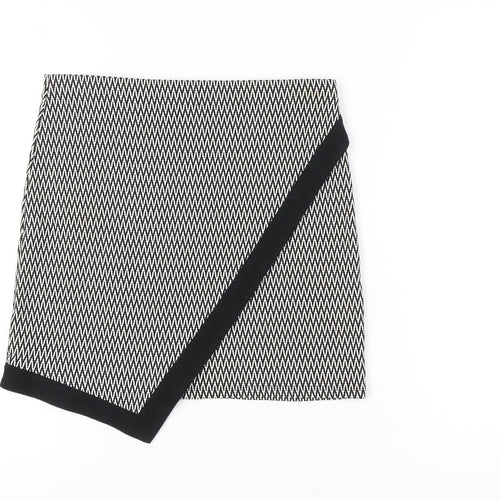 Atmosphere Women’s Black Geometric Wrap Skirt Size 12