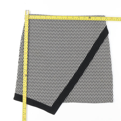 Atmosphere Women’s Black Geometric Wrap Skirt Size 12