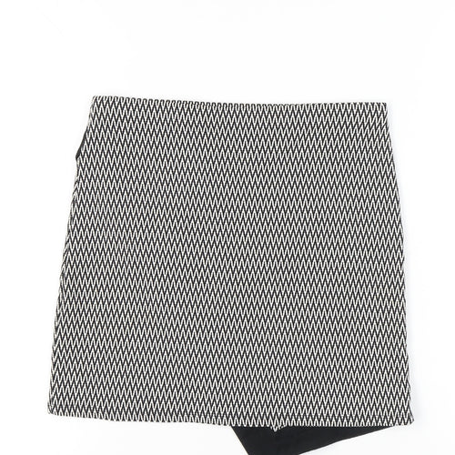 Atmosphere Women’s Black Geometric Wrap Skirt Size 12