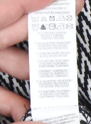 Atmosphere Women’s Black Geometric Wrap Skirt Size 12