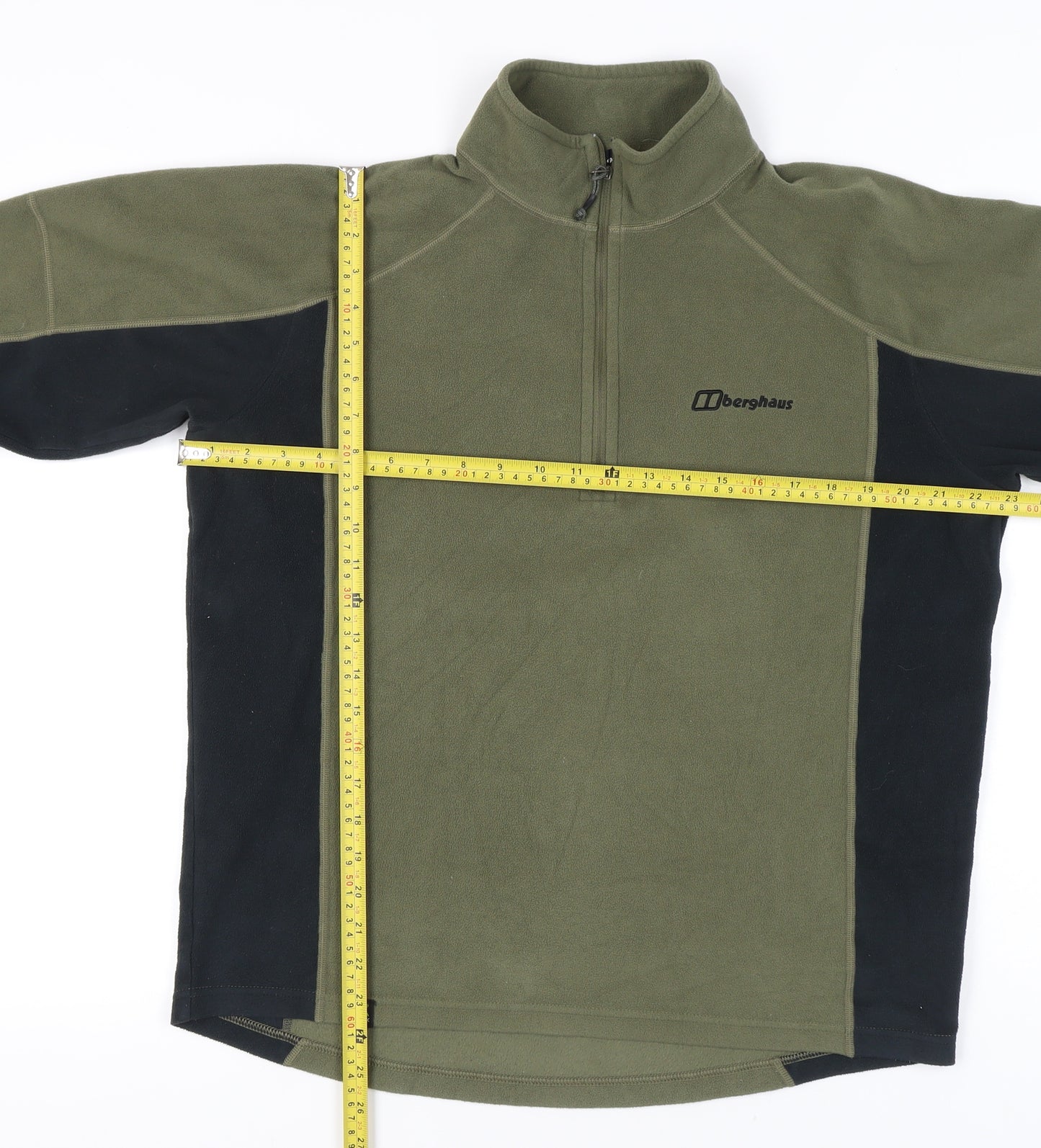 Berghaus Men’s Green Fleece Sweatshirt L 1/4 Zip Outdoor Hiking Top
