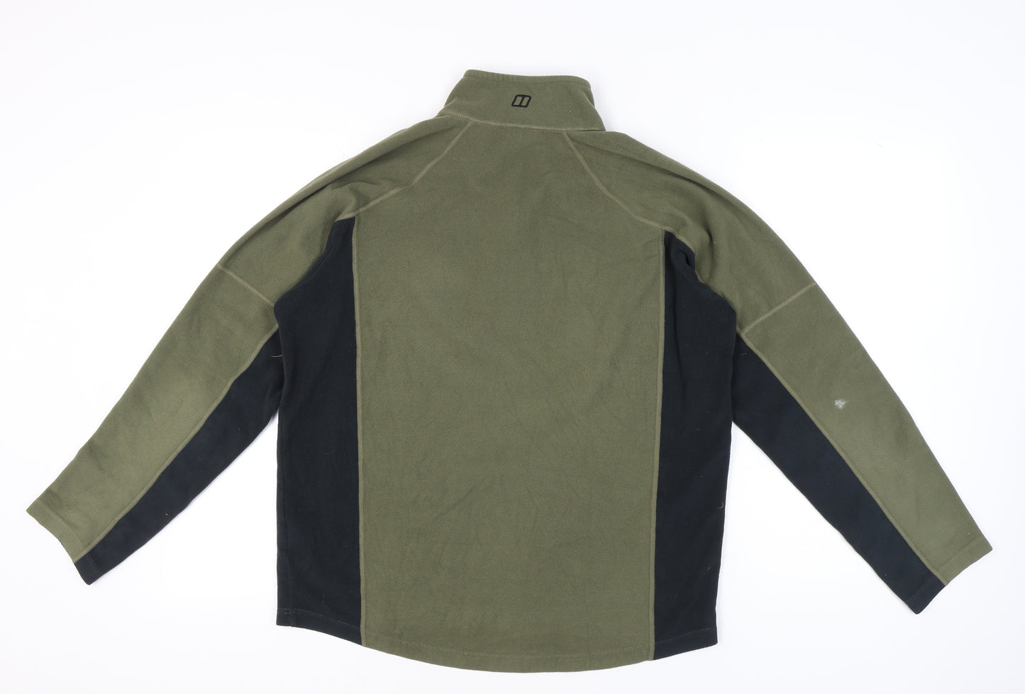 Berghaus Men’s Green Fleece Sweatshirt L 1/4 Zip Outdoor Hiking Top