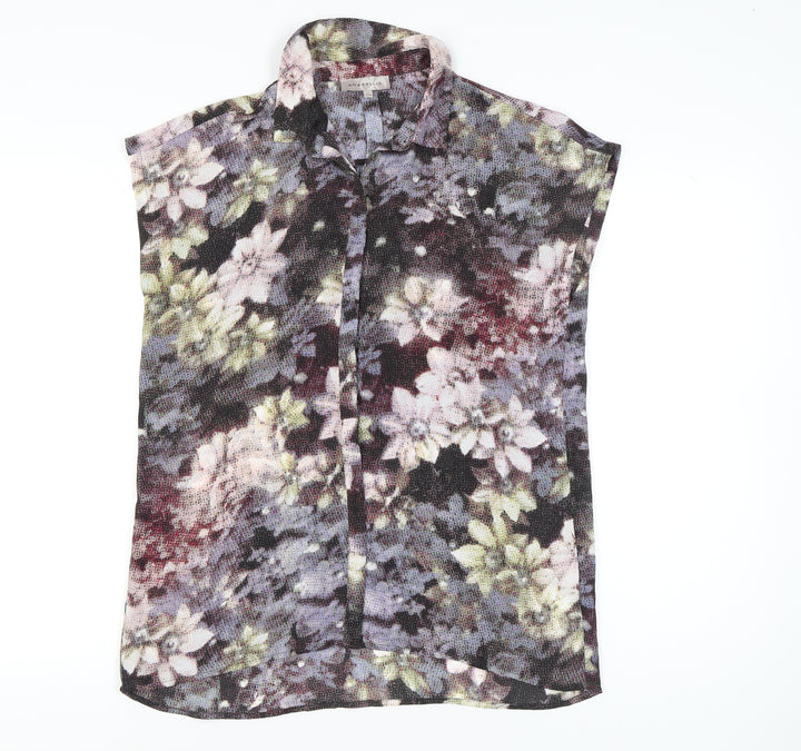 Amaryllis Womens Floral Blouse Size 12 Multicoloured Tunic Top