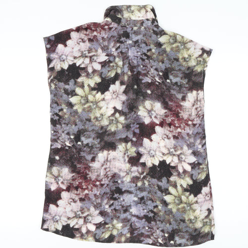 Amaryllis Womens Floral Blouse Size 12 Multicoloured Tunic Top