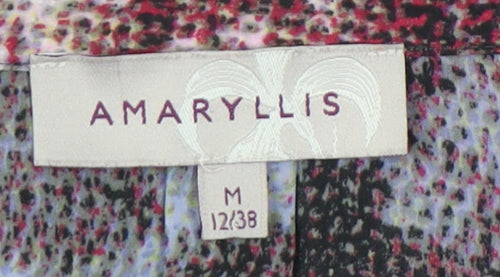 Amaryllis Womens Floral Blouse Size 12 Multicoloured Tunic Top