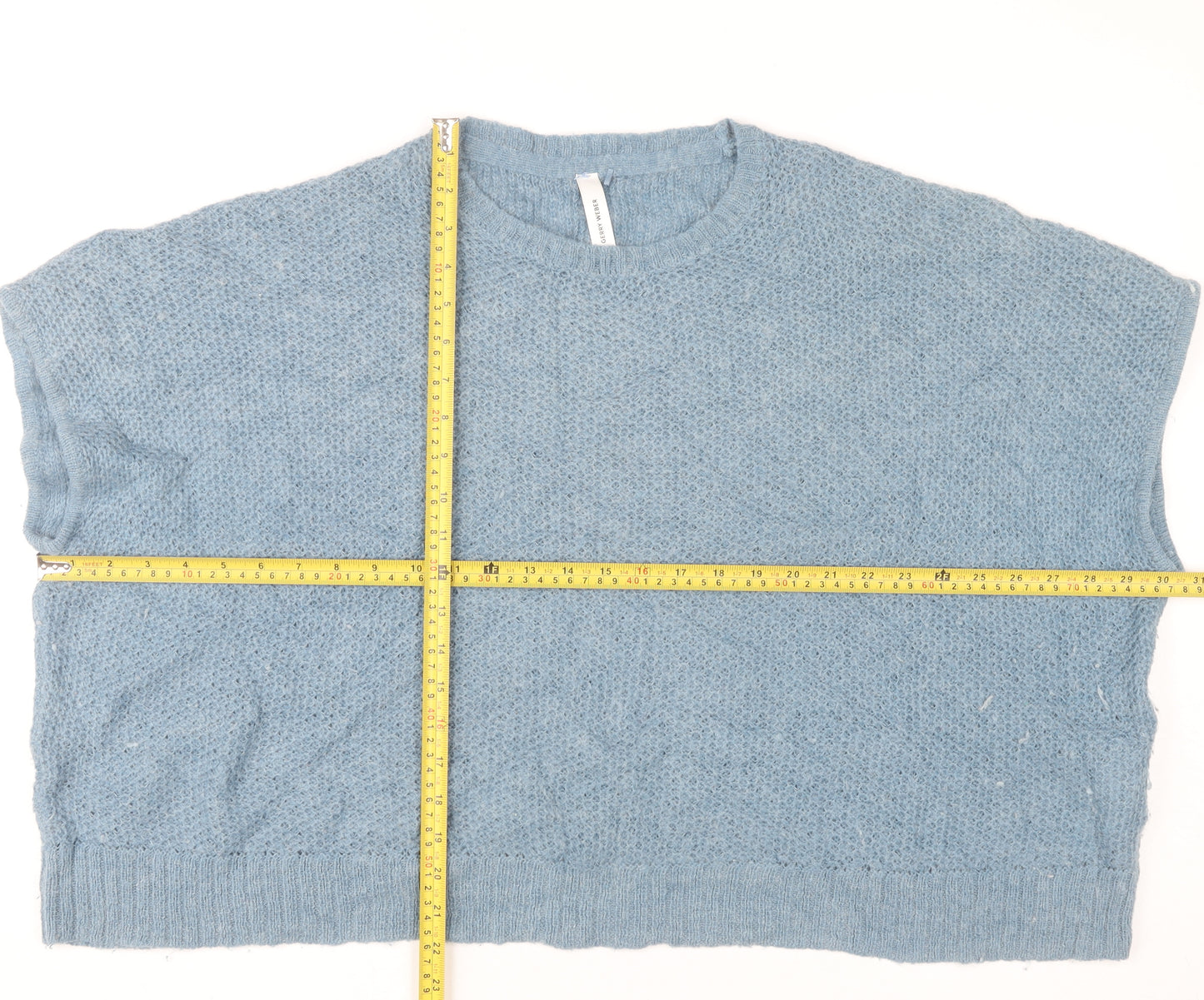 Gerry Weber Women’s Blue Knit Sleeveless Pullover Jumper Size 16