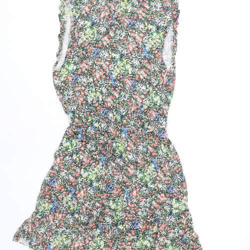 Oasis Women’s Multicoloured Floral Sleeveless Short A-Line Dress UK 14