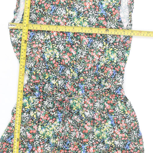 Oasis Women’s Multicoloured Floral Sleeveless Short A-Line Dress UK 14