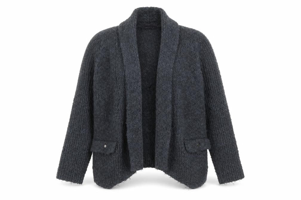 Marks and Spencer Womens Grey Chunky Knit Cardigan UK 12