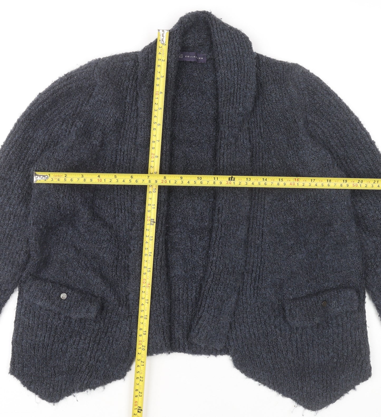 Marks and Spencer Womens Grey Chunky Knit Cardigan UK 12
