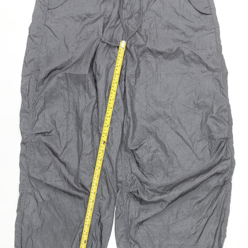 Motel Womens Grey Cargo Trousers Wide-Leg M Polyester