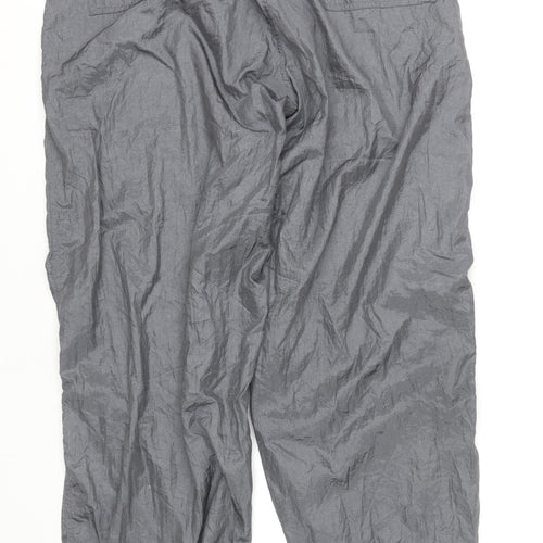 Motel Womens Grey Cargo Trousers Wide-Leg M Polyester