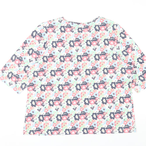 Tulchan Women’s Multicoloured Floral Jersey T-Shirt Size 20
