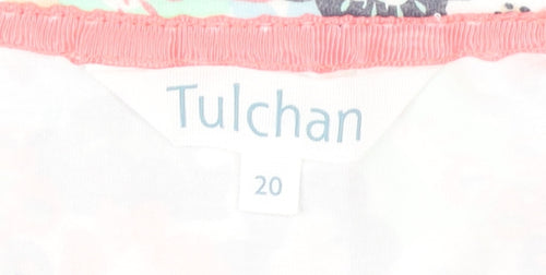 Tulchan Women’s Multicoloured Floral Jersey T-Shirt Size 20