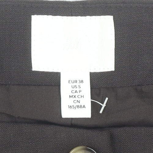 H&M Women’s Black Sleeveless Button Blouse Size 10 Viscose Blend