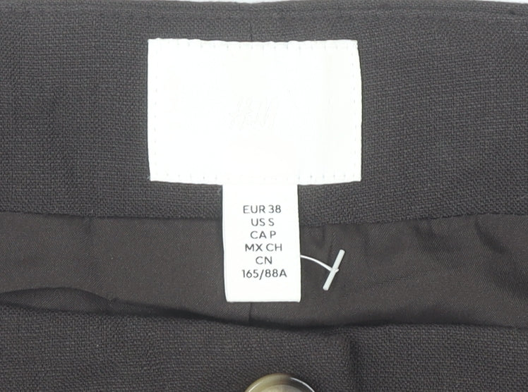 H&M Women’s Black Sleeveless Button Blouse Size 10 Viscose Blend