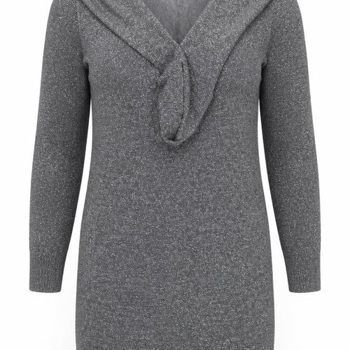 Topshop Women Grey Glitter Bodycon Dress Size 14 Partywear