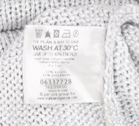 Marks and Spencer Women’s Grey V-Neck Pullover Jumper Size L