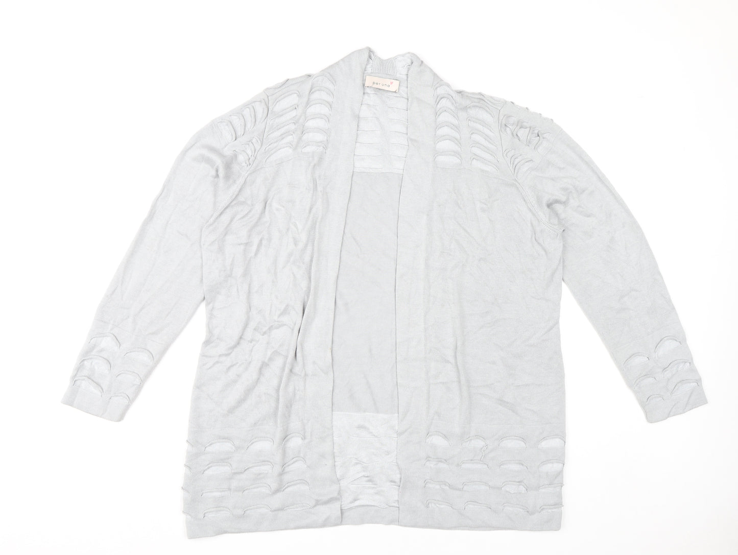 Marks and Spencer Women’s Grey Size 16 Open Knit Cardigan