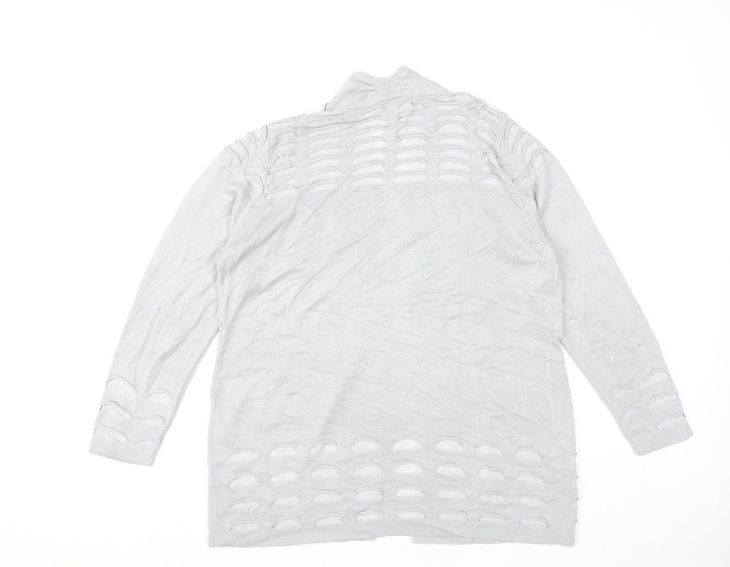 Marks and Spencer Women’s Grey Size 16 Open Knit Cardigan