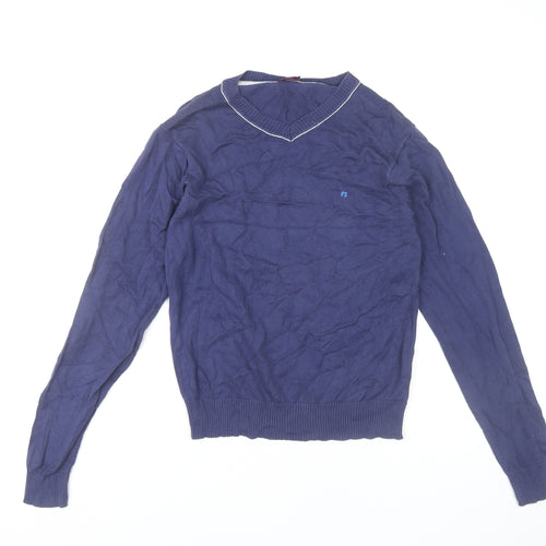 Paul Smith Boys Blue Cotton V-Neck Jumper 14 Years Pullover Knitwear