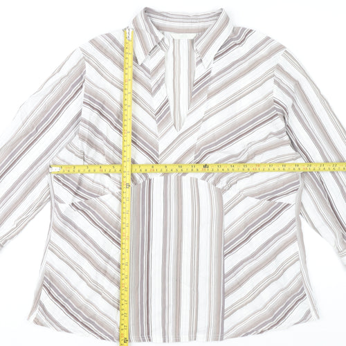 Marks and Spencer Women’s Multicoloured Striped Blouse UK 16