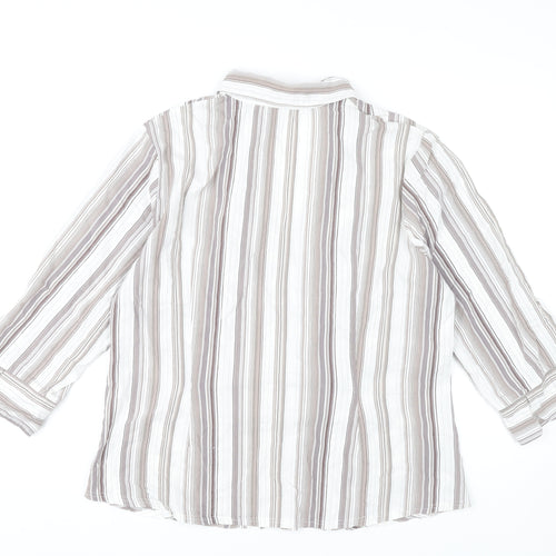 Marks and Spencer Women’s Multicoloured Striped Blouse UK 16
