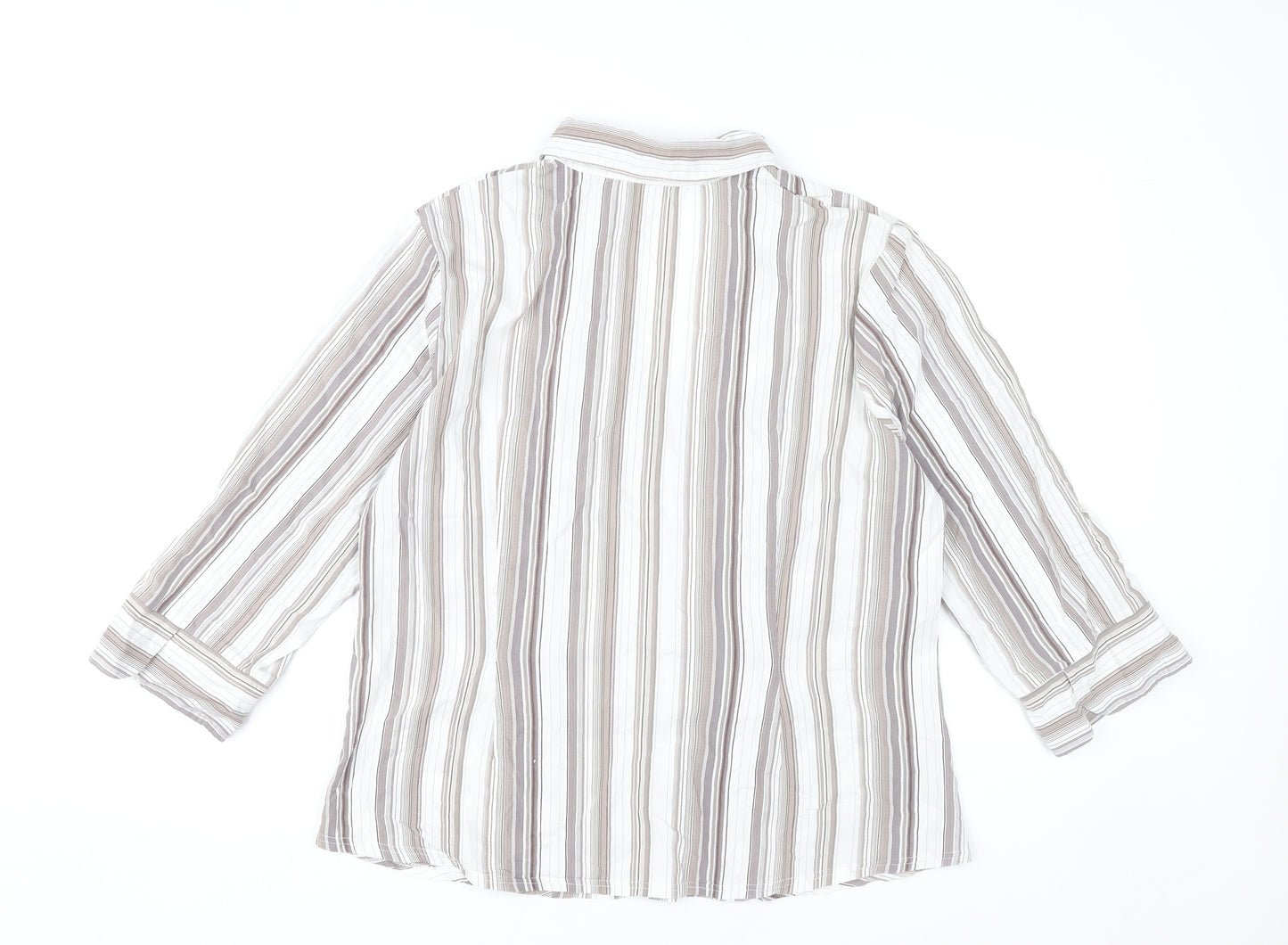 Marks and Spencer Women’s Multicoloured Striped Blouse UK 16