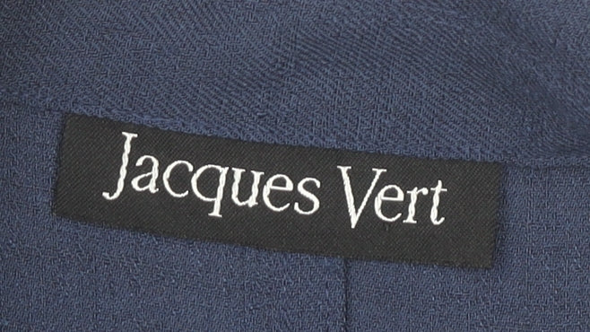 Jacques Vert Womens Blue Blouse UK 20 Button Up 3/4 Sleeve