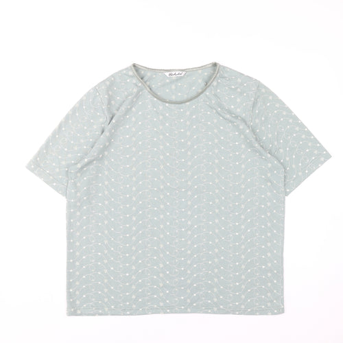 Berkertex Women’s Green Floral Short Sleeve T-Shirt Size 16