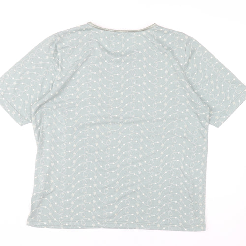 Berkertex Women’s Green Floral Short Sleeve T-Shirt Size 16