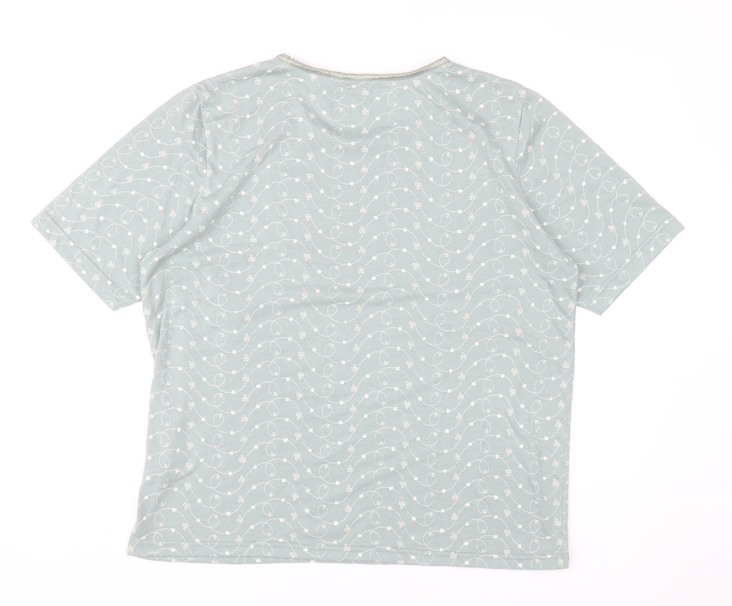 Berkertex Women’s Green Floral Short Sleeve T-Shirt Size 16