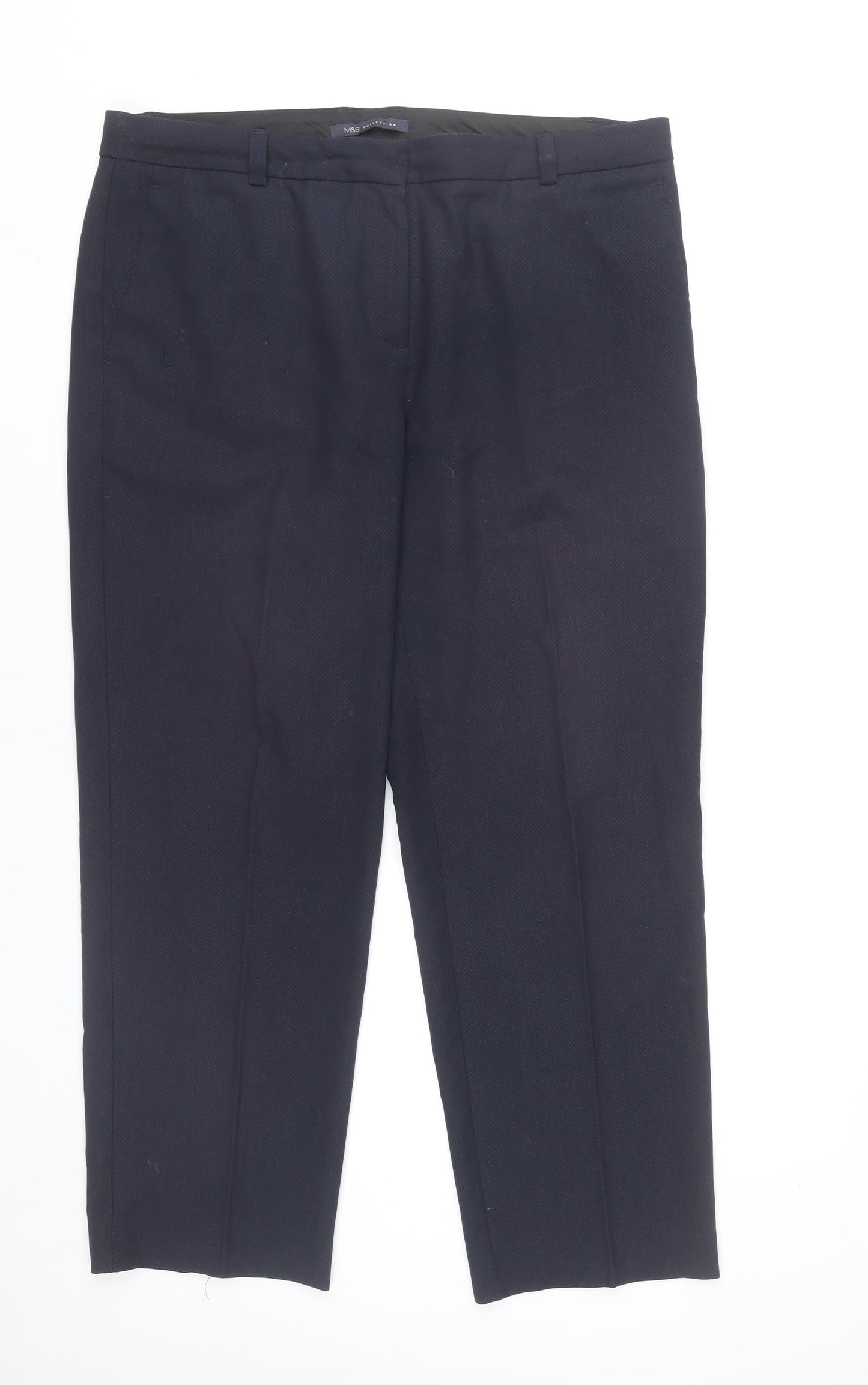 Marks and Spencer Women’s Blue Size 14 Regular Straight Dress Pants