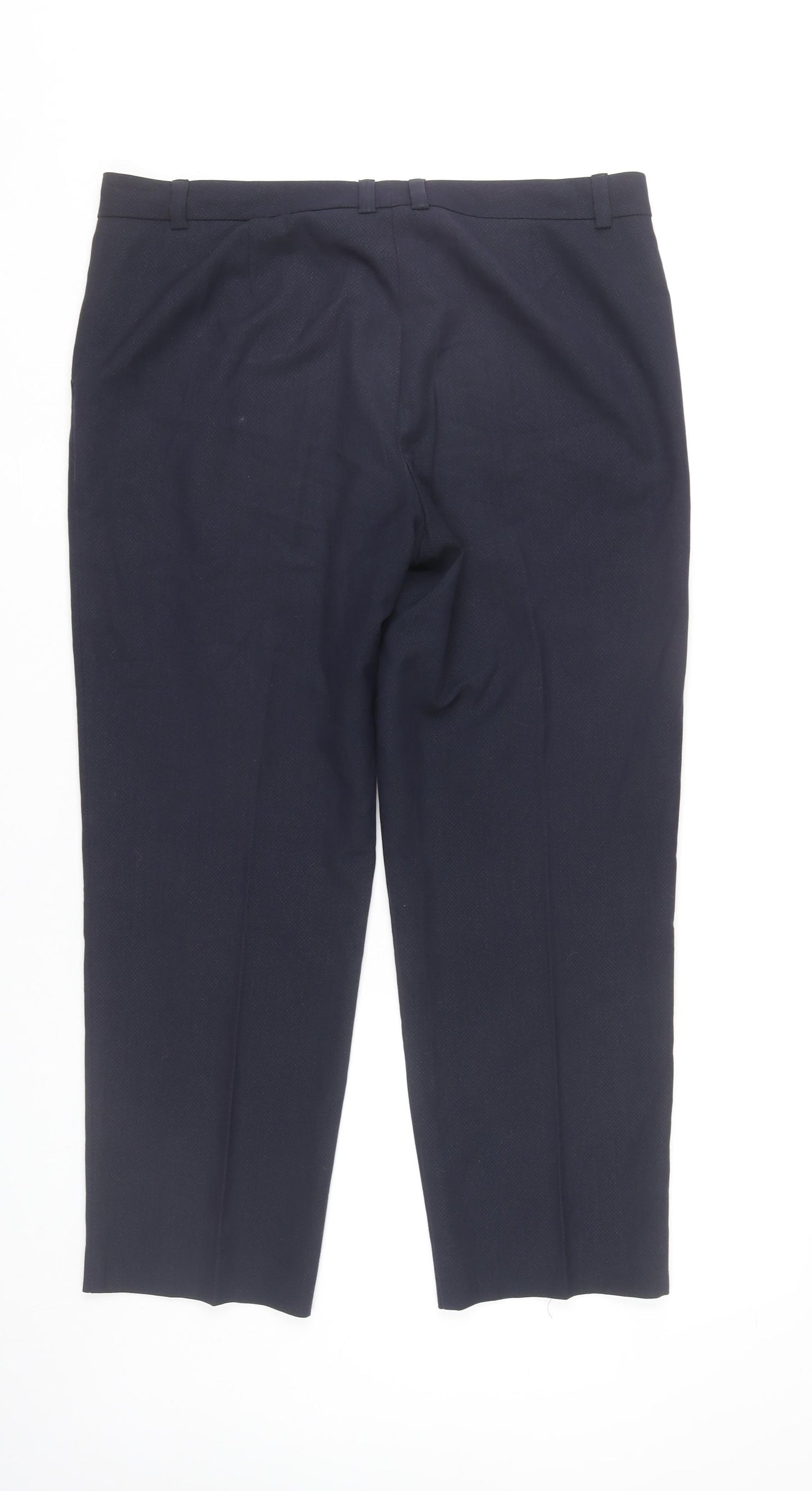 Marks and Spencer Women’s Blue Size 14 Regular Straight Dress Pants