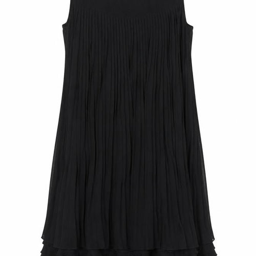 Warehouse Women’s Black Pleated Knee Length Shift Dress Size 14