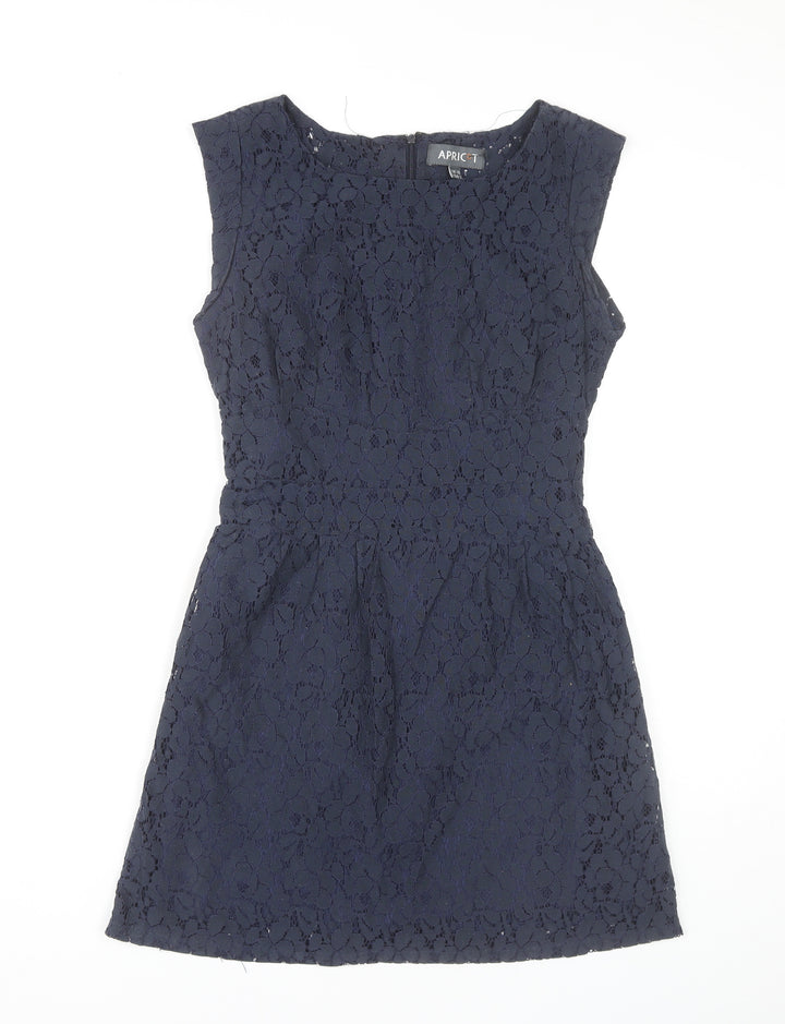 Apricot Women’s Blue Lace Sleeveless Sheath Party Dress Size S