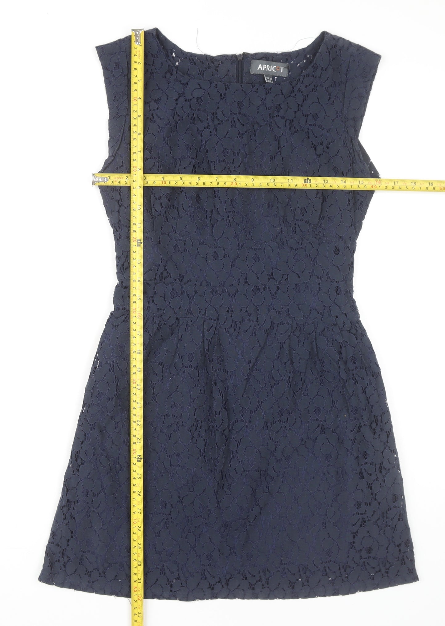 Apricot Women’s Blue Lace Sleeveless Sheath Party Dress Size S