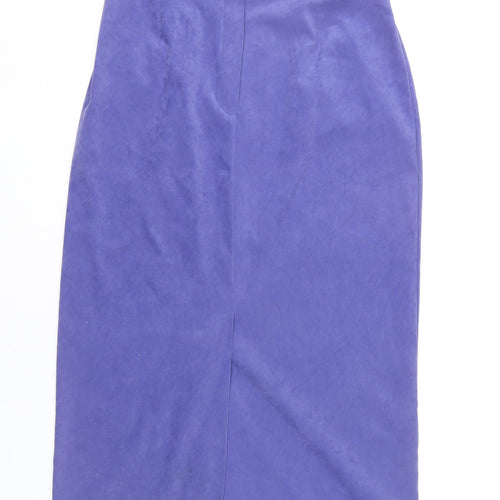 Etam Women’s Purple Size 16 Pencil Midi Skirt Polyester