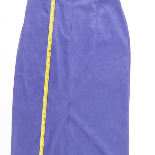 Etam Women’s Purple Size 16 Pencil Midi Skirt Polyester