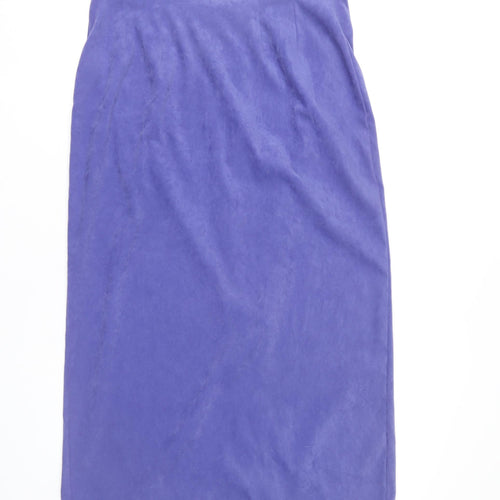 Etam Women’s Purple Size 16 Pencil Midi Skirt Polyester