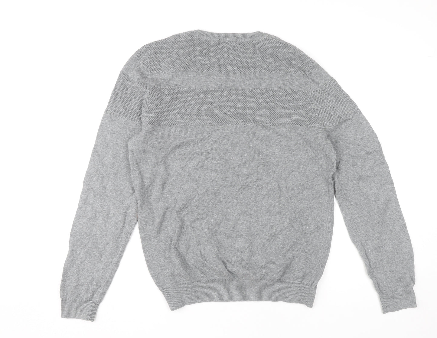 Red Herring Men's Grey Cotton Crew Neck Pullover Jumper M