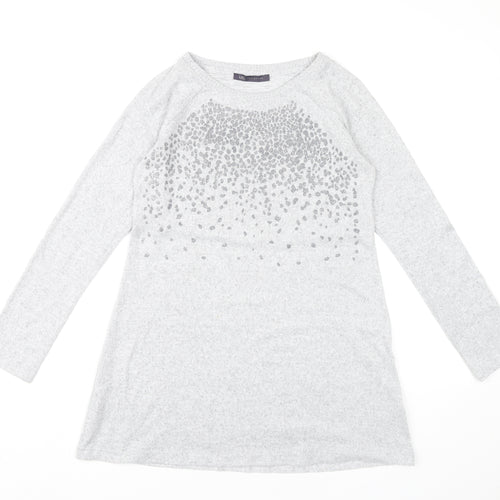 Marks and Spencer Women’s Grey Sequin Shift Dress Size 8