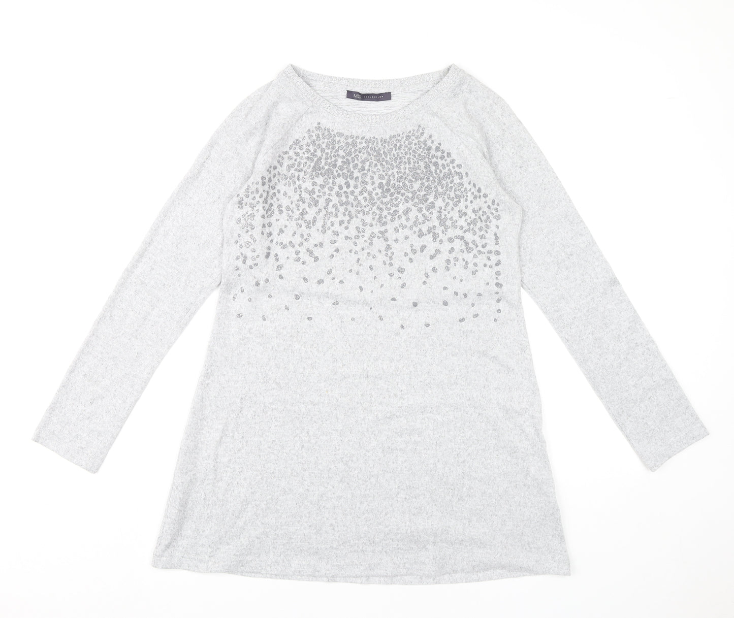 Marks and Spencer Women’s Grey Sequin Shift Dress Size 8