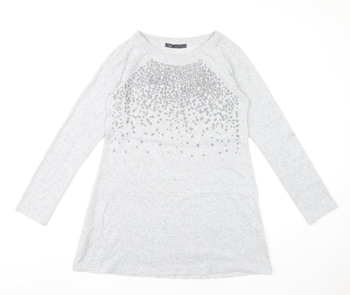 Marks and Spencer Women’s Grey Sequin Shift Dress Size 8