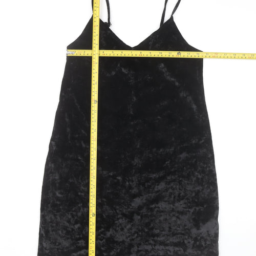 Hollister Womens Black S Velvet Slip Dress Party Cocktail
